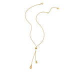 Adjustable Pull Droplet Lariat Necklace and Earrings — product detail