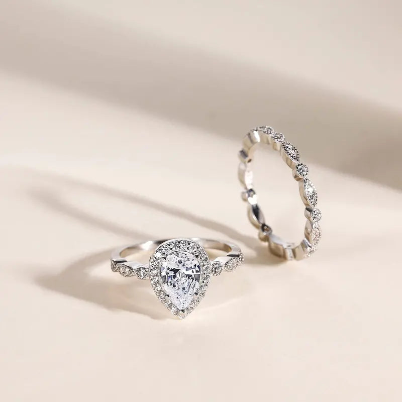 2pc Pear Cut Ring Set — product detail