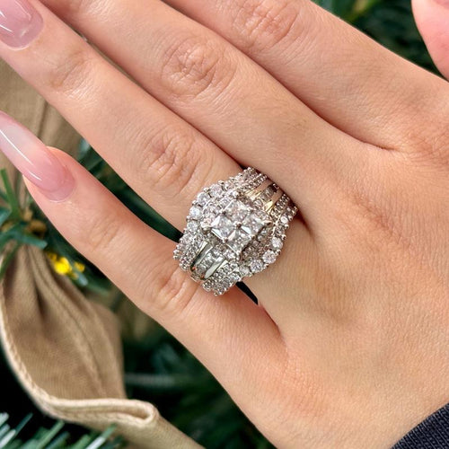 5-in-1 Sparkling Accented Ring Stack — product detail