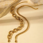 Chunky Paperclip & Weave Chain Bracelet Set — product detail