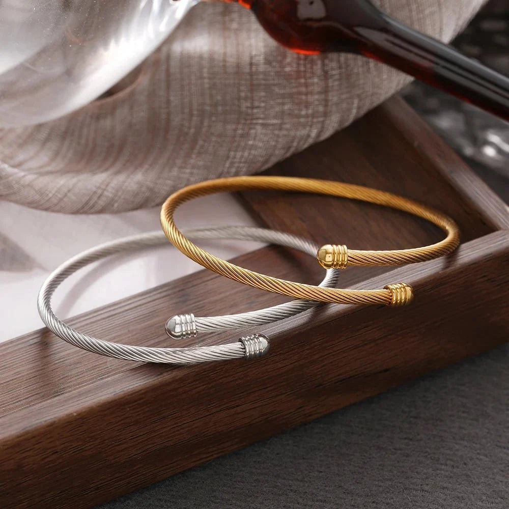 Classy Twisted Bangle Bracelet — product detail