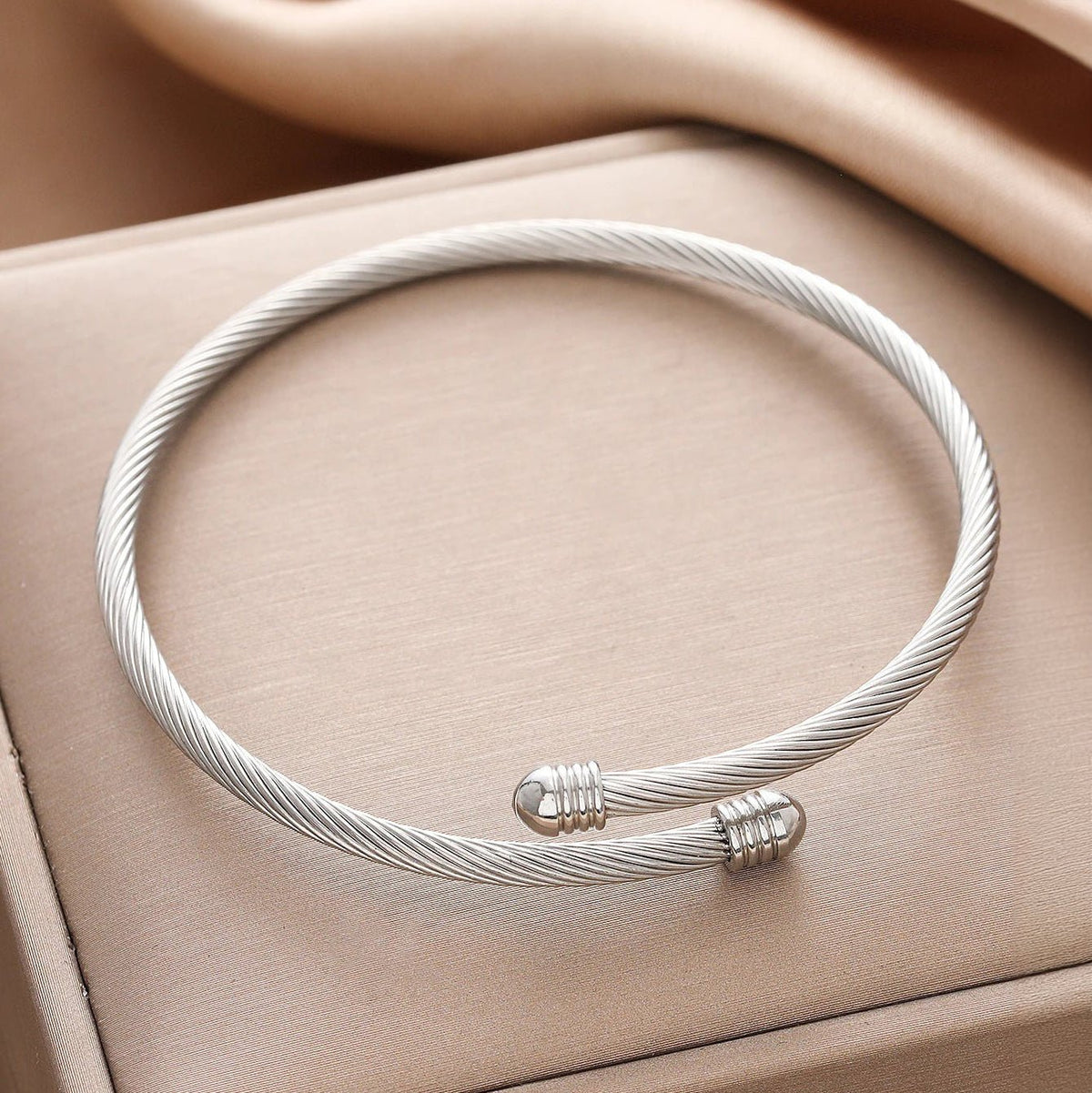 Classy Twisted Bangle Bracelet — product detail
