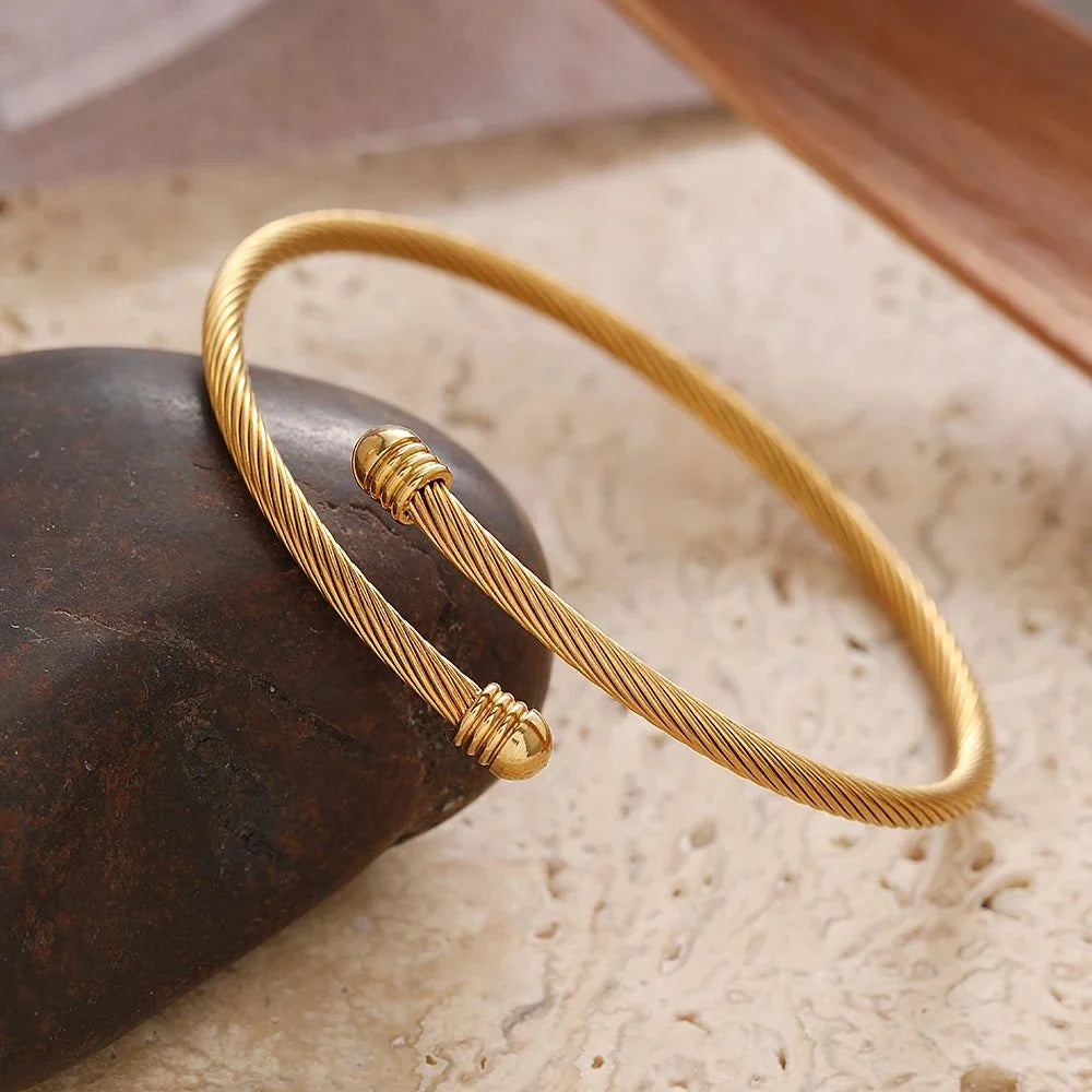 Classy Twisted Bangle Bracelet — product detail
