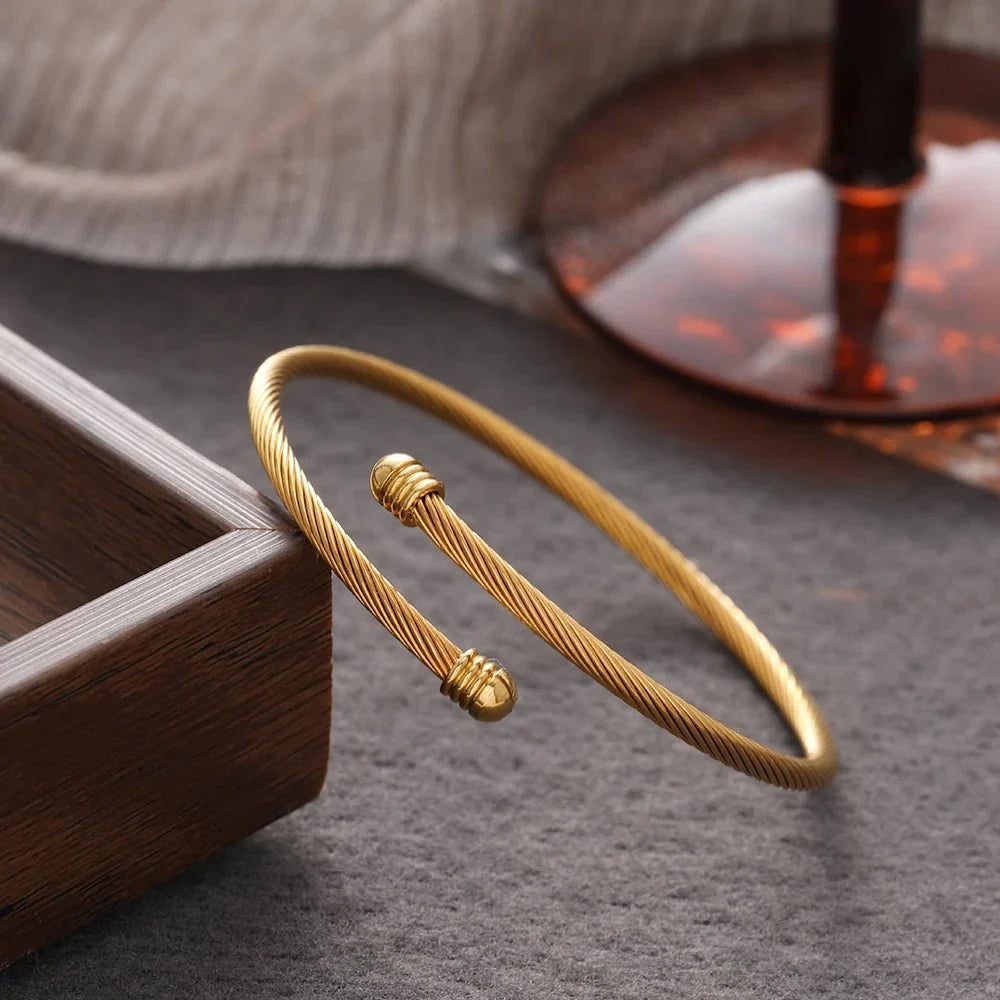 Classy Twisted Bangle Bracelet — product detail