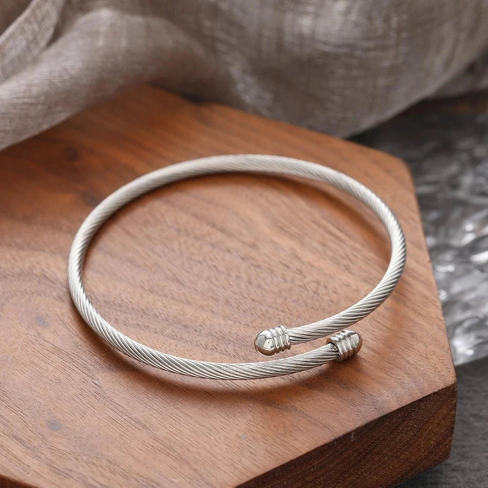 Classy Twisted Bangle Bracelet — product detail