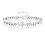Couples Letter Initial Cuban Bracelet — product detail