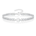 Couples Letter Initial Cuban Bracelet — product detail