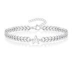 Couples Letter Initial Cuban Bracelet — product detail