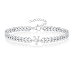 Couples Letter Initial Cuban Bracelet — product detail