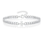 Couples Letter Initial Cuban Bracelet — product detail