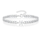 Couples Letter Initial Cuban Bracelet — product detail