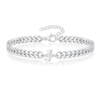 Couples Letter Initial Cuban Bracelet — product detail