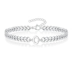 Couples Letter Initial Cuban Bracelet — product detail