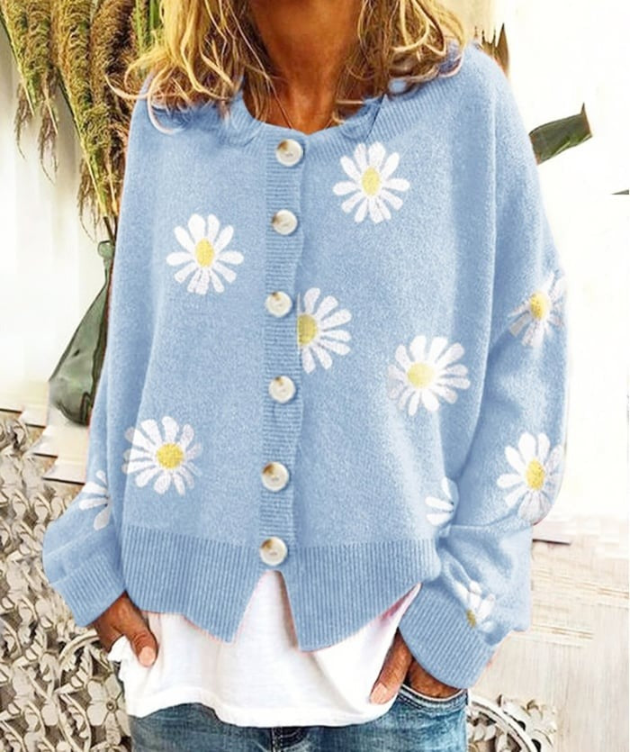 Angel™ | Cute Cardigan With Daisies