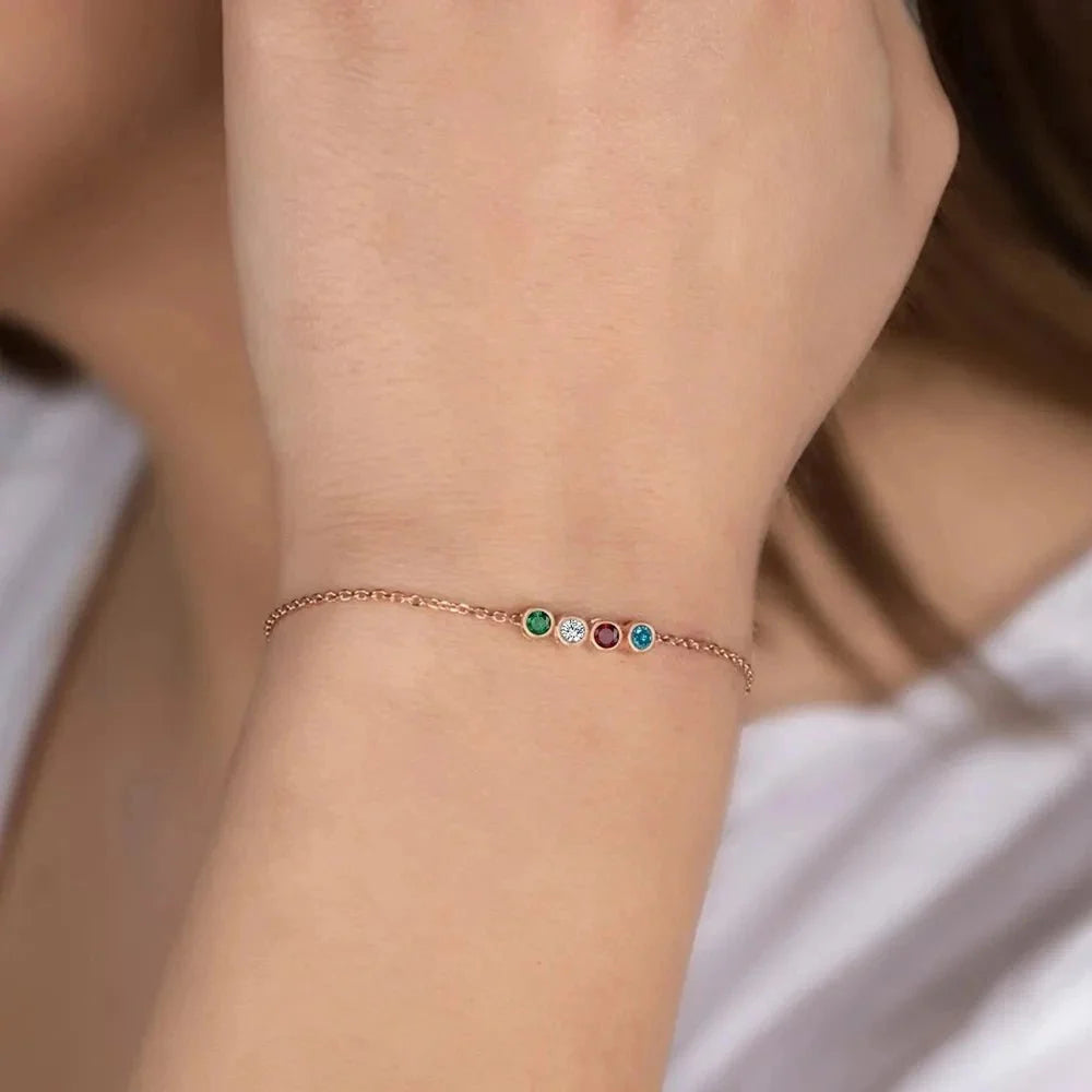 Dainty Birthstone Chain Bracelet — product detail