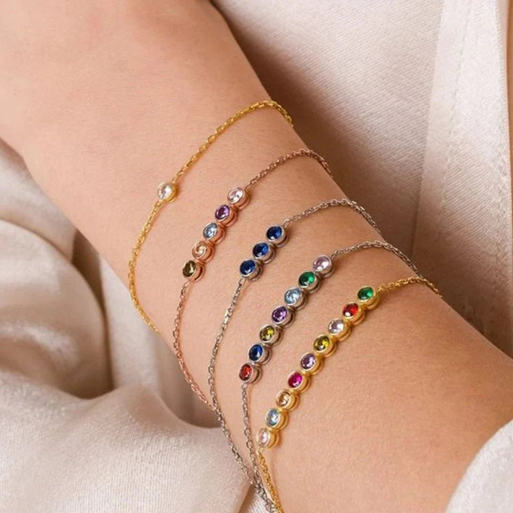 Dainty Birthstone Chain Bracelet — product detail