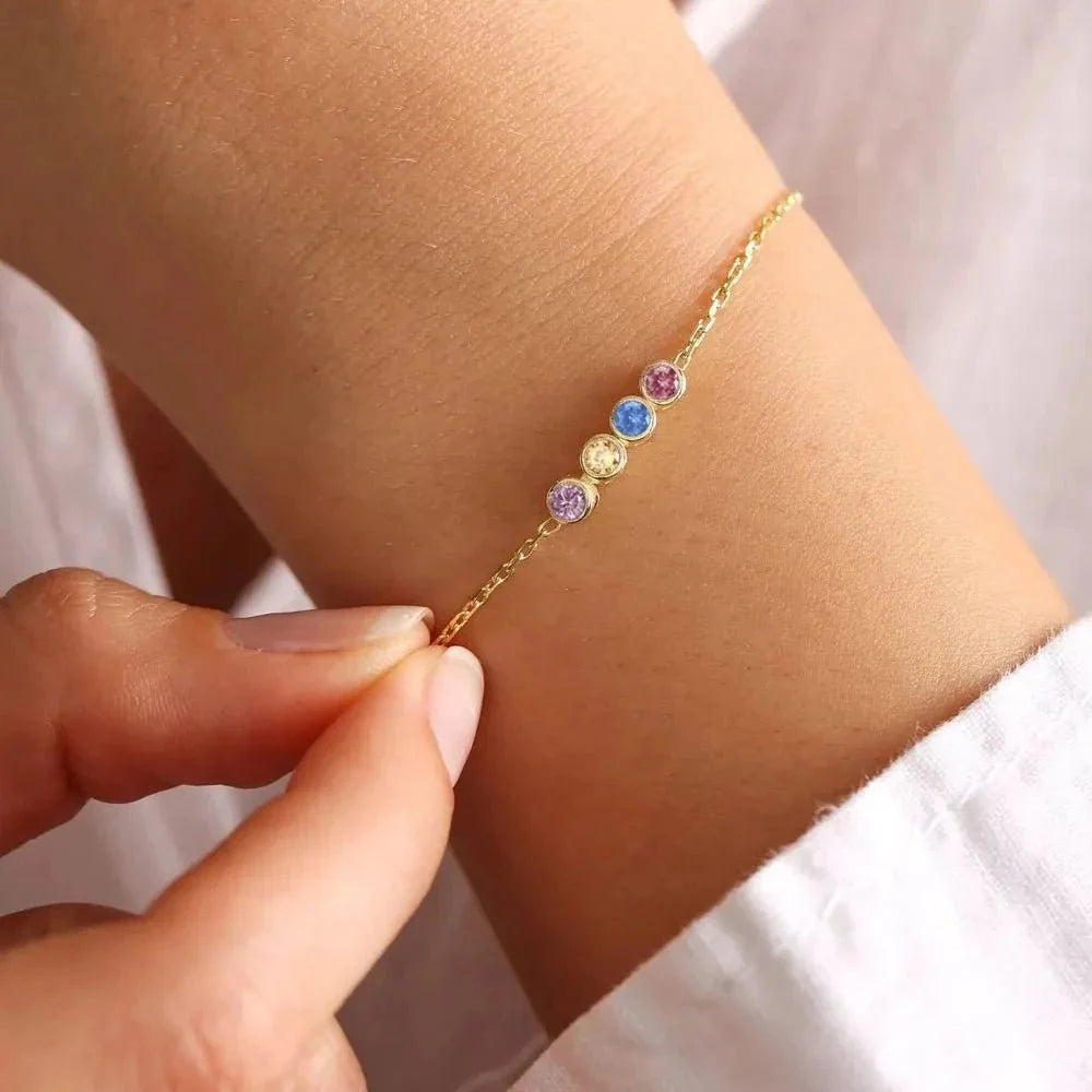 Dainty Birthstone Chain Bracelet — product detail