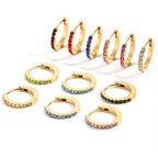 Dainty Birthstone Hoop Huggie Earrings — product detail