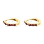 Dainty Birthstone Hoop Huggie Earrings — product detail