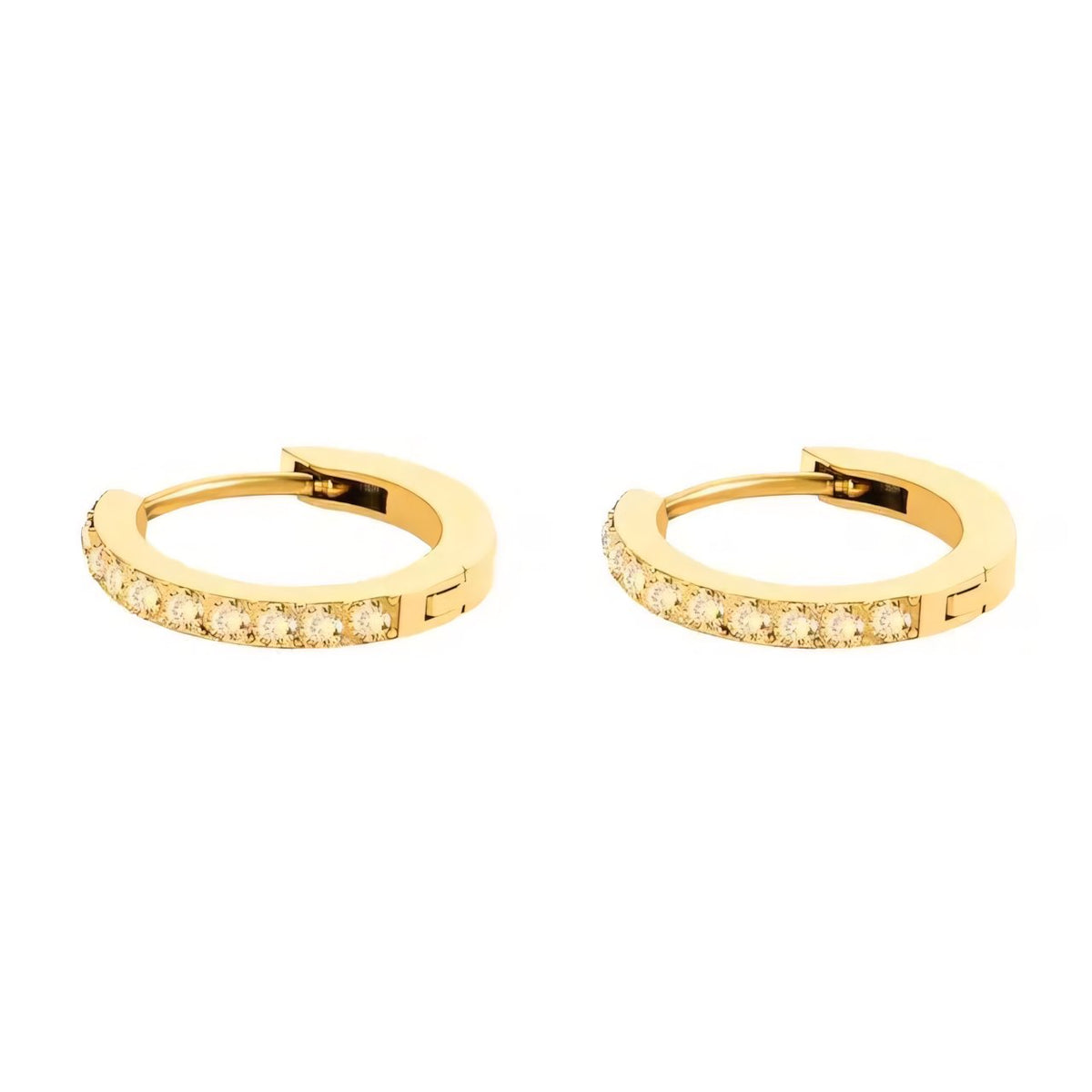 Dainty Birthstone Hoop Huggie Earrings — product detail