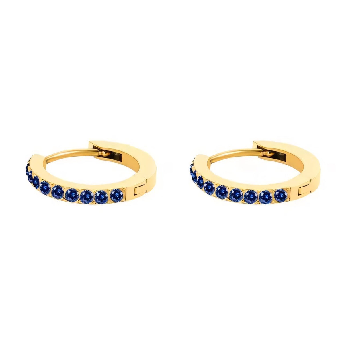 Dainty Birthstone Hoop Huggie Earrings — product detail