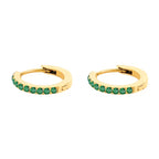 Dainty Birthstone Hoop Huggie Earrings — product detail
