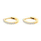 Dainty Birthstone Hoop Huggie Earrings — product detail