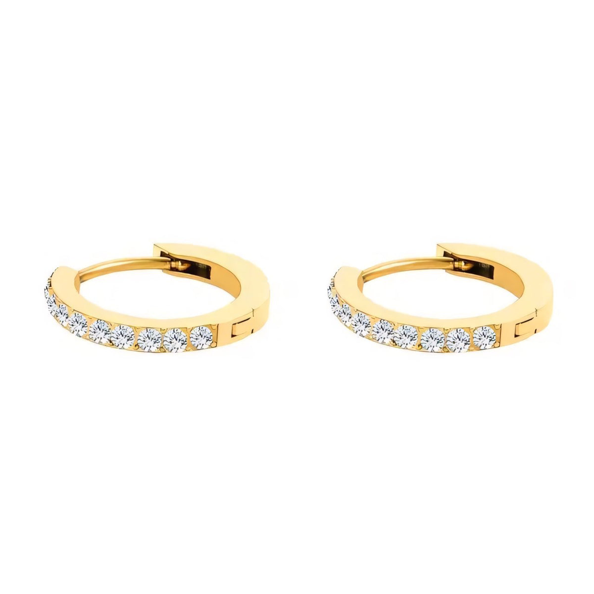 Dainty Birthstone Hoop Huggie Earrings — product detail