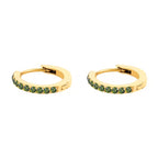 Dainty Birthstone Hoop Huggie Earrings — product detail