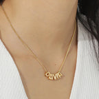 Dainty Bubble Letter Name Necklace — product detail