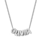 Dainty Bubble Letter Name Necklace — product detail