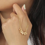 Dainty Bubble Letter Name Necklace — product detail