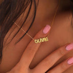 Dainty Bubble Letter Name Necklace — product detail