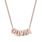 Dainty Bubble Letter Name Necklace — product detail