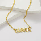 Dainty Bubble Letter Name Necklace — product detail