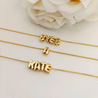 Dainty Bubble Letter Name Necklace — product detail