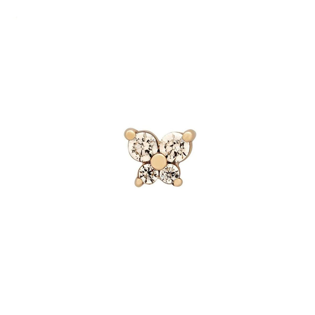 Dainty Butterfly Birthstone Stud Earring — product detail
