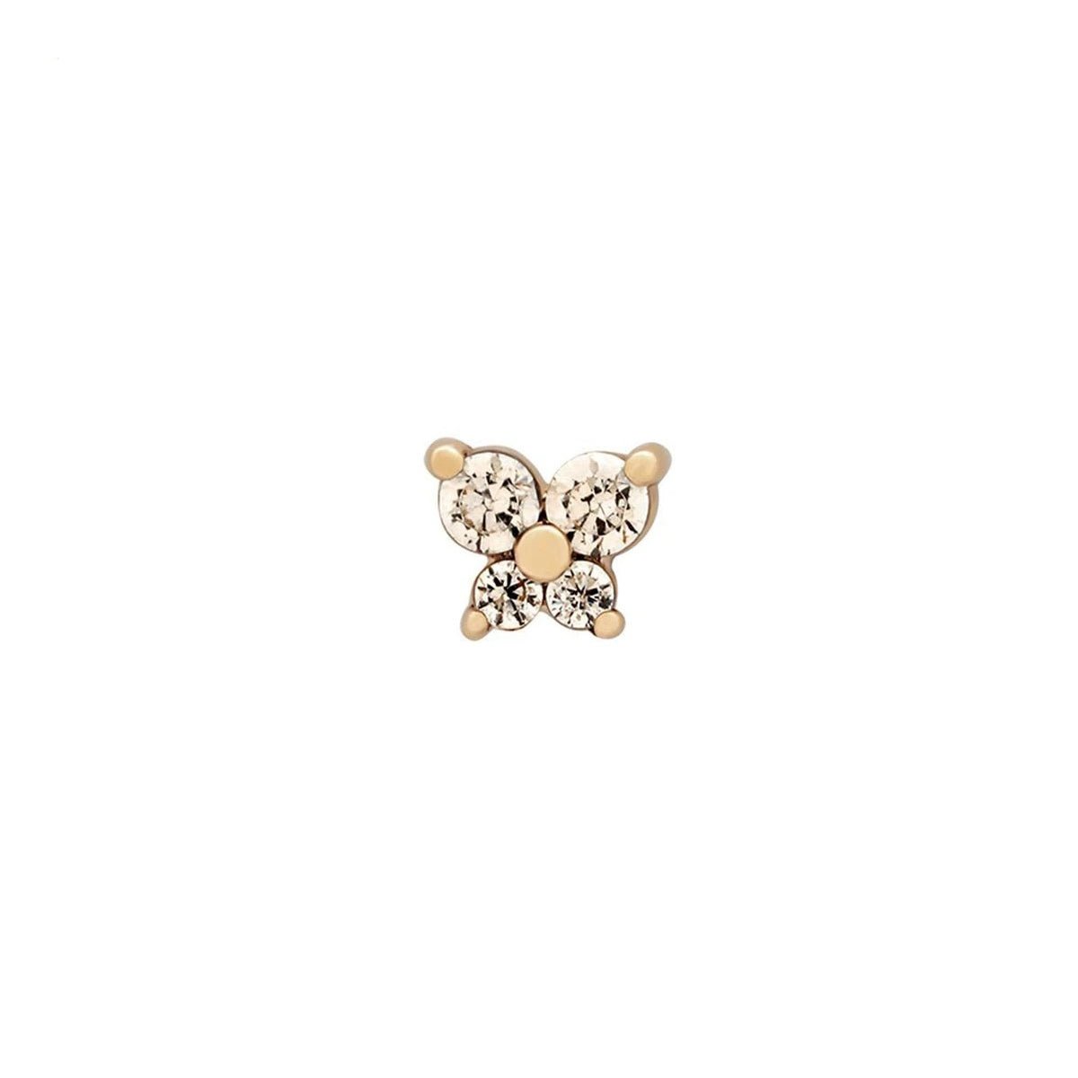 Dainty Butterfly Birthstone Stud Earring — product detail