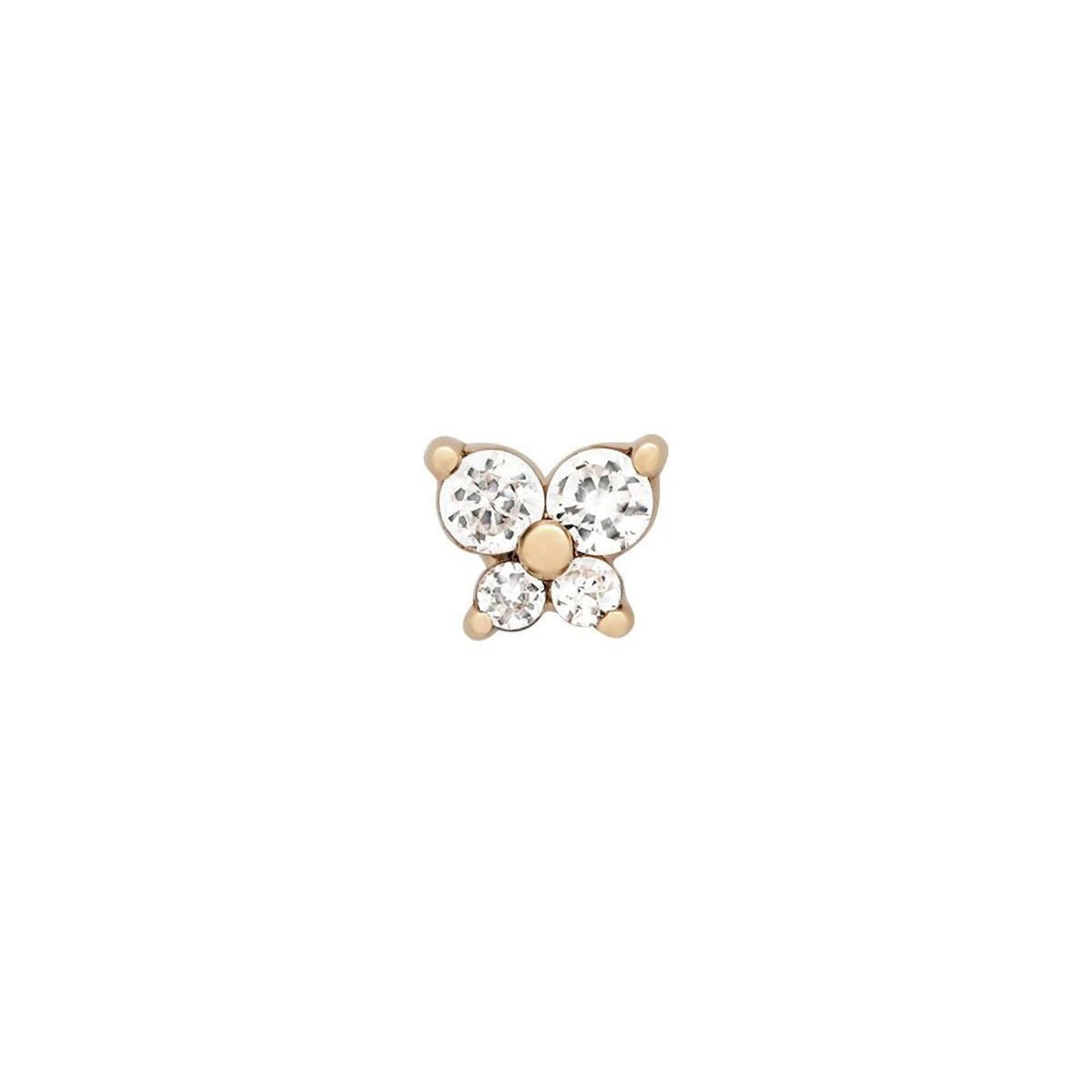 Dainty Butterfly Birthstone Stud Earring — product detail