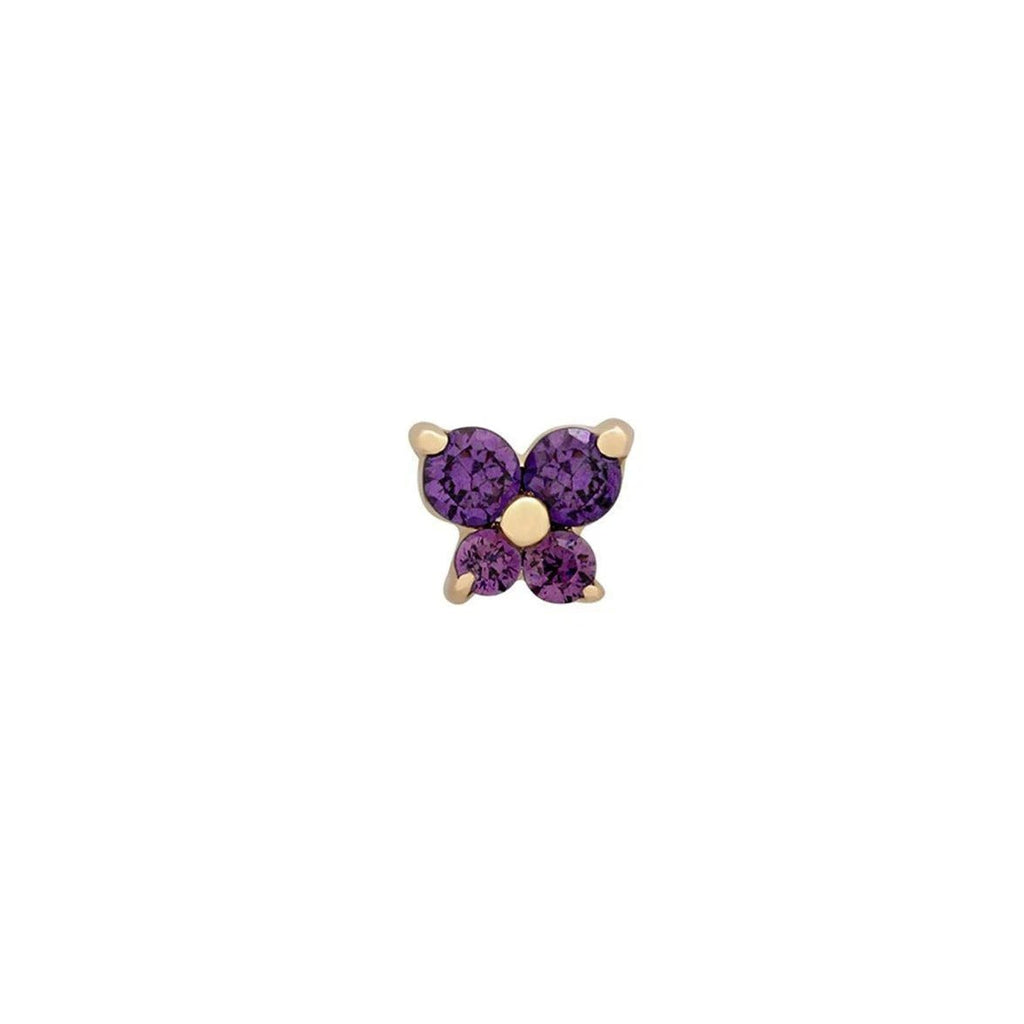 Dainty Butterfly Birthstone Stud Earring — product detail