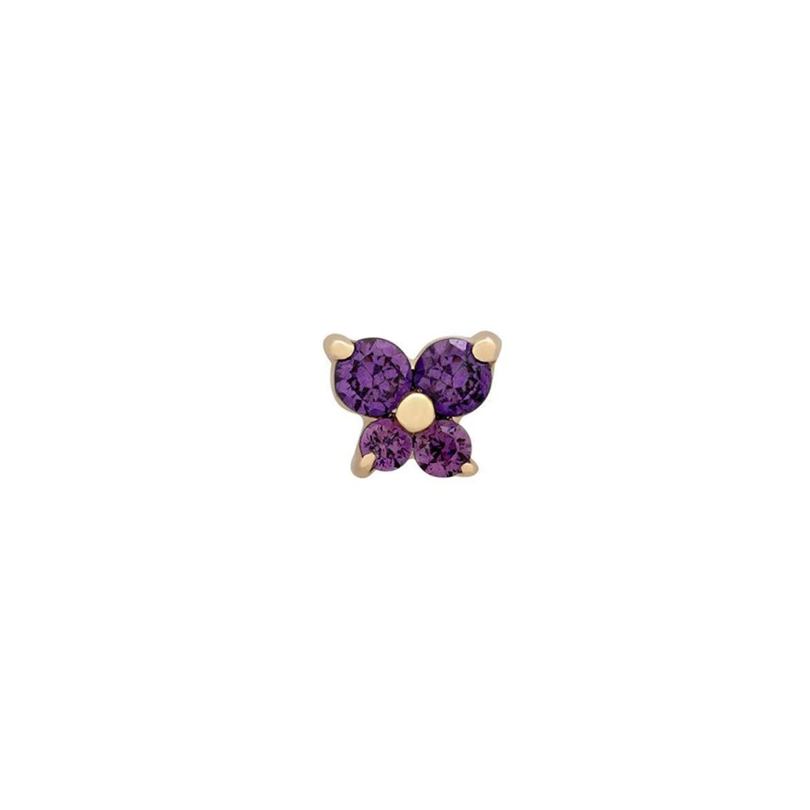 Dainty Butterfly Birthstone Stud Earring — product detail
