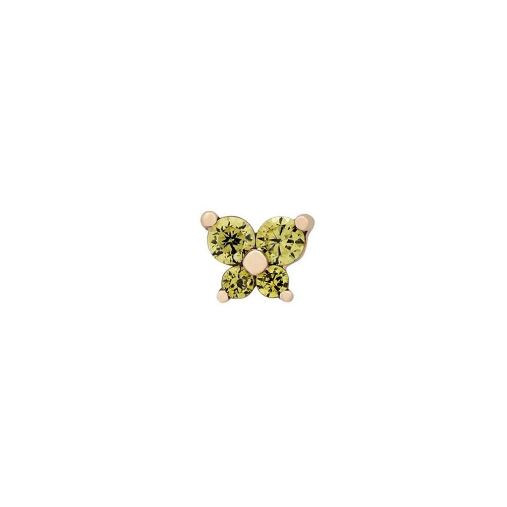 Dainty Butterfly Birthstone Stud Earring — product detail