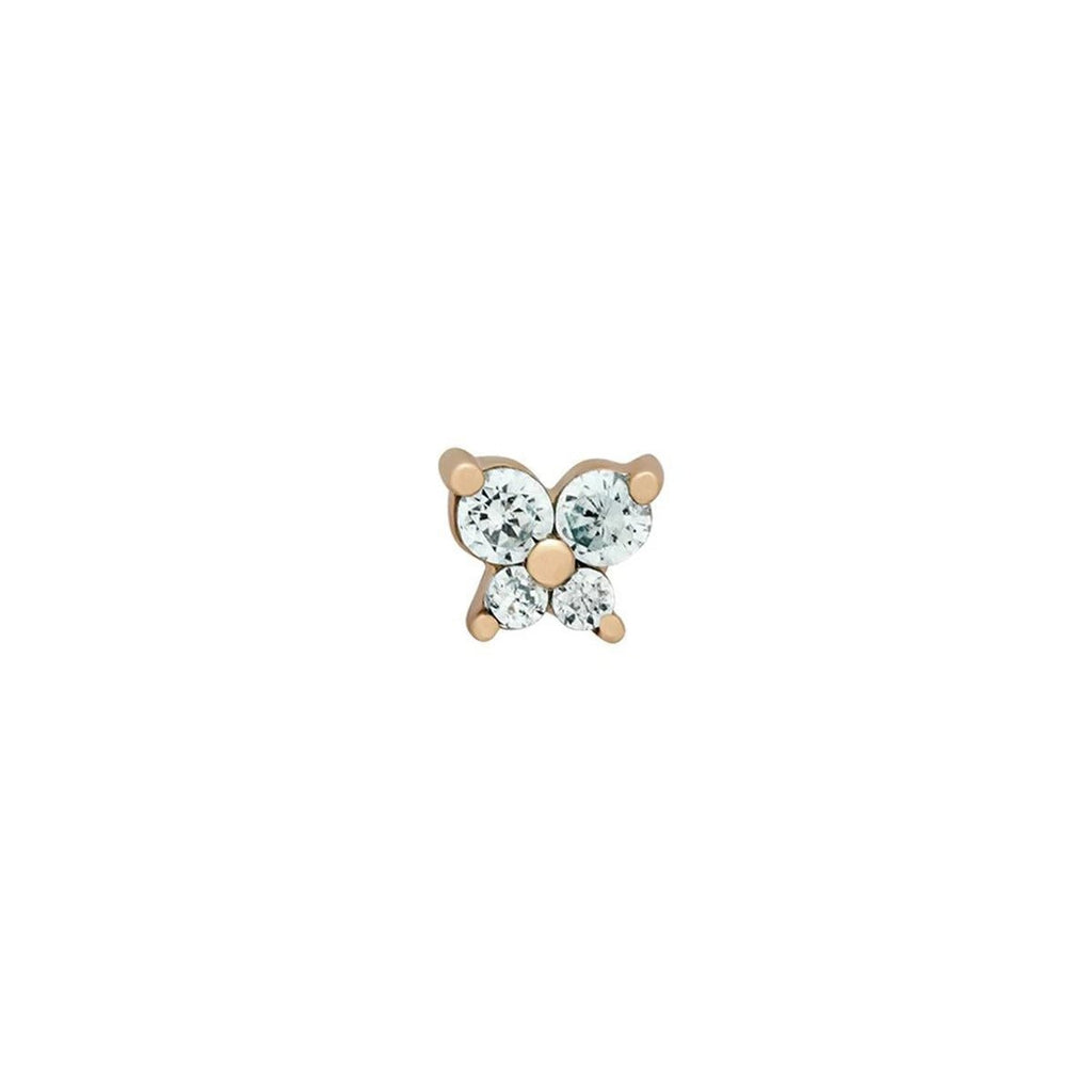 Dainty Butterfly Birthstone Stud Earring — product detail