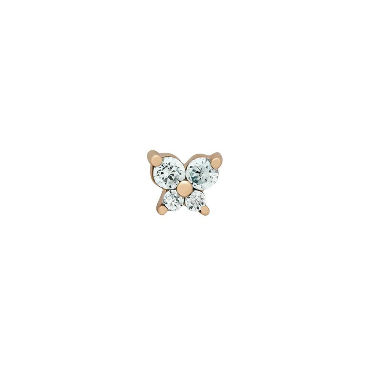 Dainty Butterfly Birthstone Stud Earring — product detail