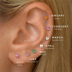 Dainty Butterfly Birthstone Stud Earring — product detail