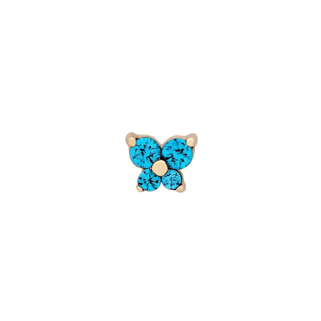 Dainty Butterfly Birthstone Stud Earring — product detail