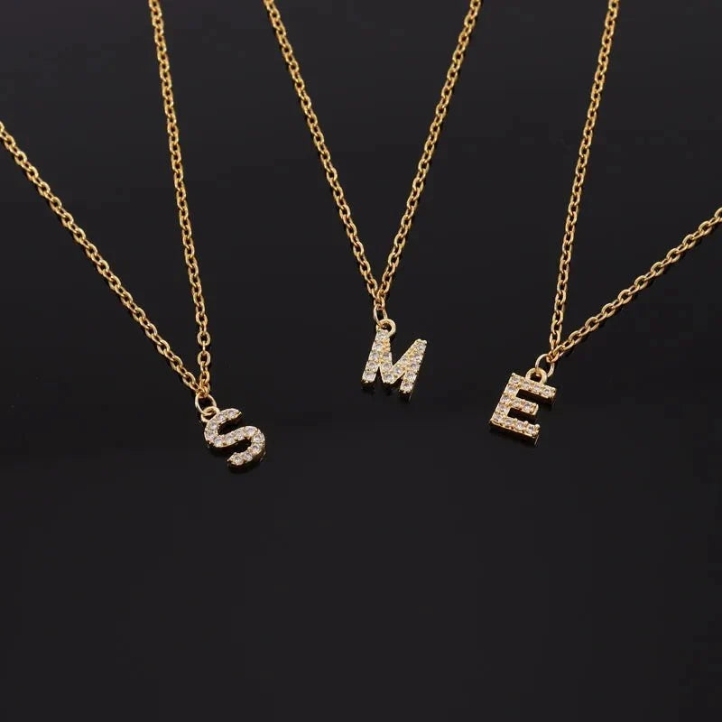 Dainty Chain Sparkling Initial Bracelet — product detail