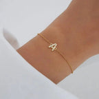 Dainty Initial Chain Bracelet — product detail