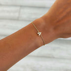 Dainty Initial Chain Bracelet — product detail