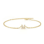 Dainty Initial Chain Bracelet — product detail